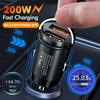 Usb Fast Charger Mini Hidden Car Charger Car Cigarette Lighter Qc3.0 Qc Pd 3.1A Pd Type C Universal Iphone and Xiaomi Phone