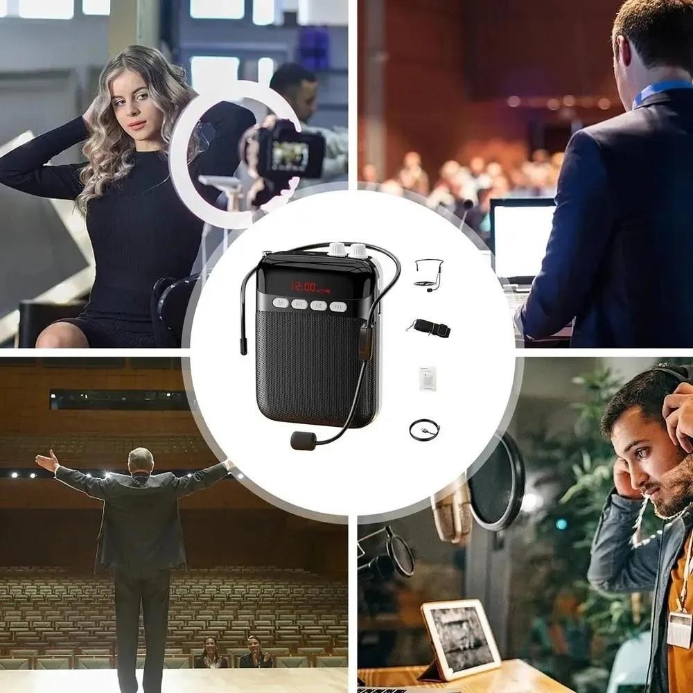 Rechargeable Wireless Microphone Portable Amplifier Loudspeaker  Teaching Environment