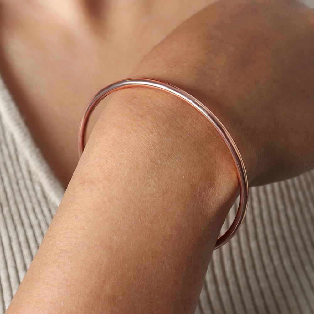 Fadeless Stainless Steel Bangle Bracelet For Women Non Fading Circular Minimalist Women's Hand Bracelets Woman Luxury Zircon