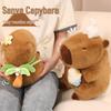 Capybara Sanya Plush Toy and Coconut Tree Hugging Pillow Doll