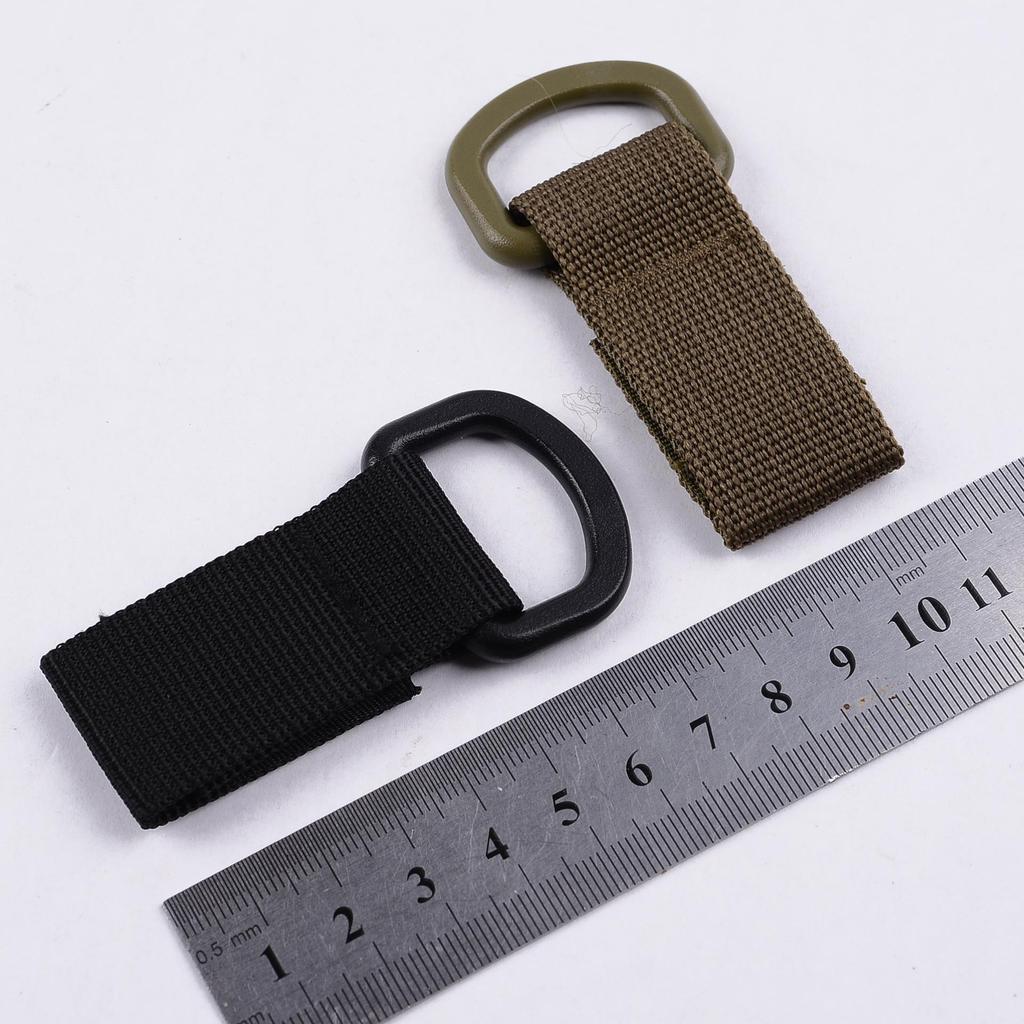 Small Tactical Nylon Buckle Carabiner for Military Enthusiast Bags & Keyrings