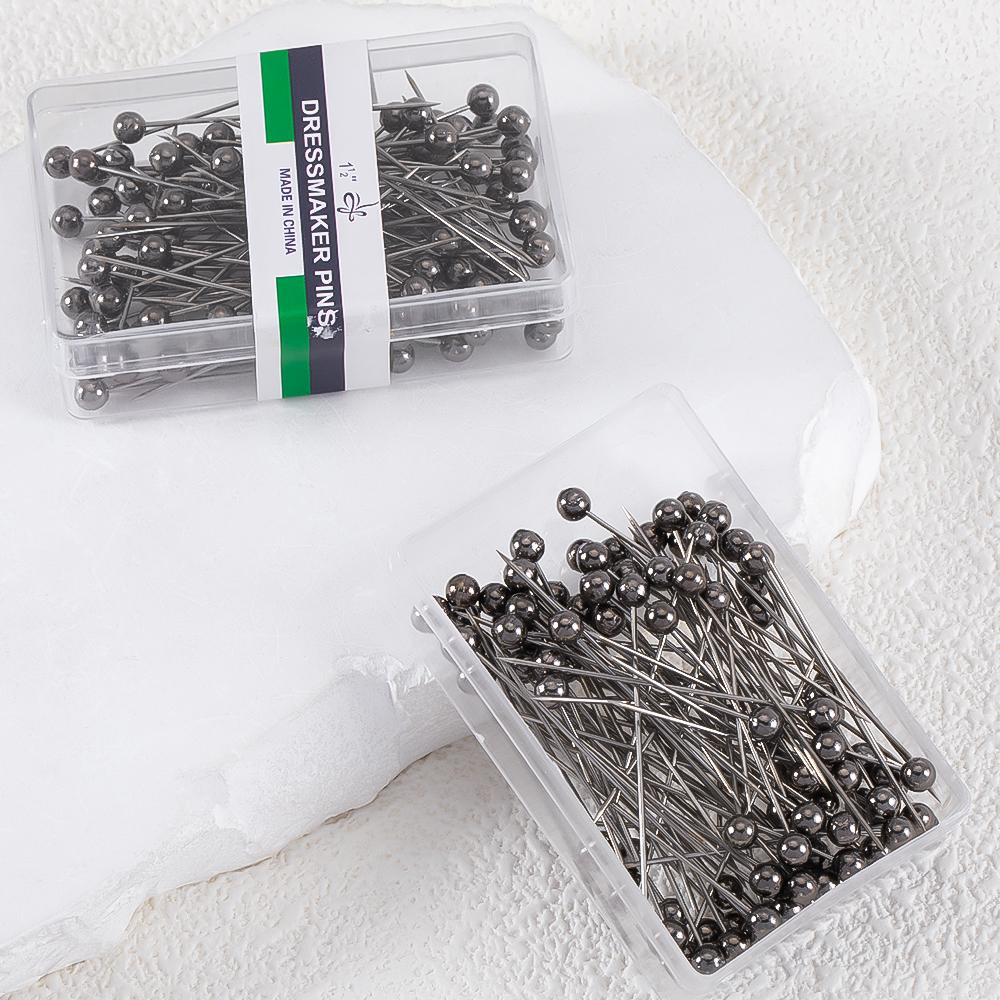 100Pcs/Box Stainless Steel Round Bead Positioning Big Head Needle Patchwork Pin Sewing Positioned DIY Sewing Tool Jewelry Making