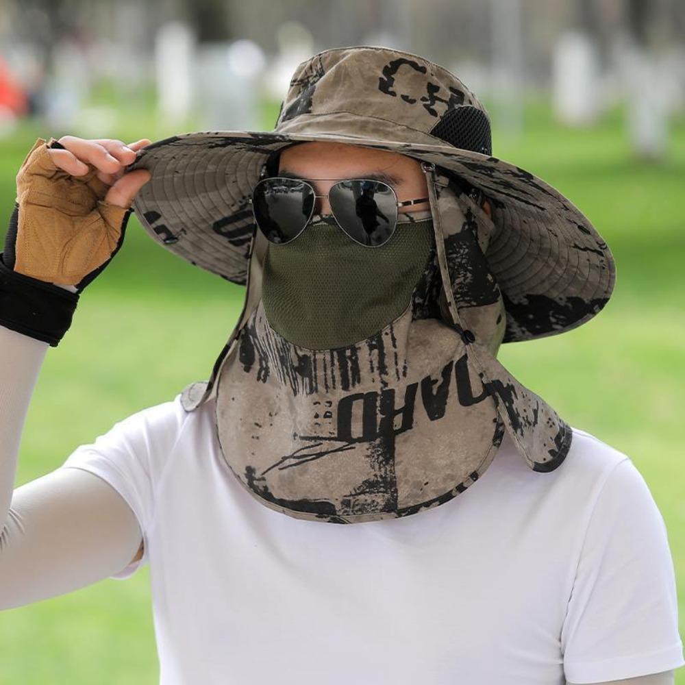 

Camouflage Agricultural Work Hat 360 Degrees Protection Fisherman Hat Outdoor Sports A