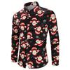 Christmas Festival Theme Men's 3D Printed Formal Shirts Christmas Tree Santa Claus Graphic Long Sleeve Shirt Fashion Men's Shirt