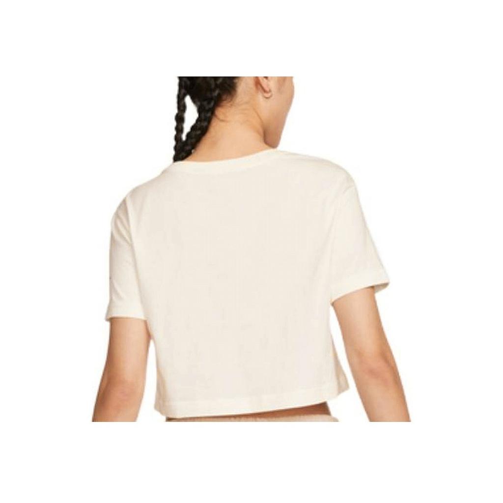 Nike Floral Print Crop Top T-Shirt Women Tops White DQ3310-133