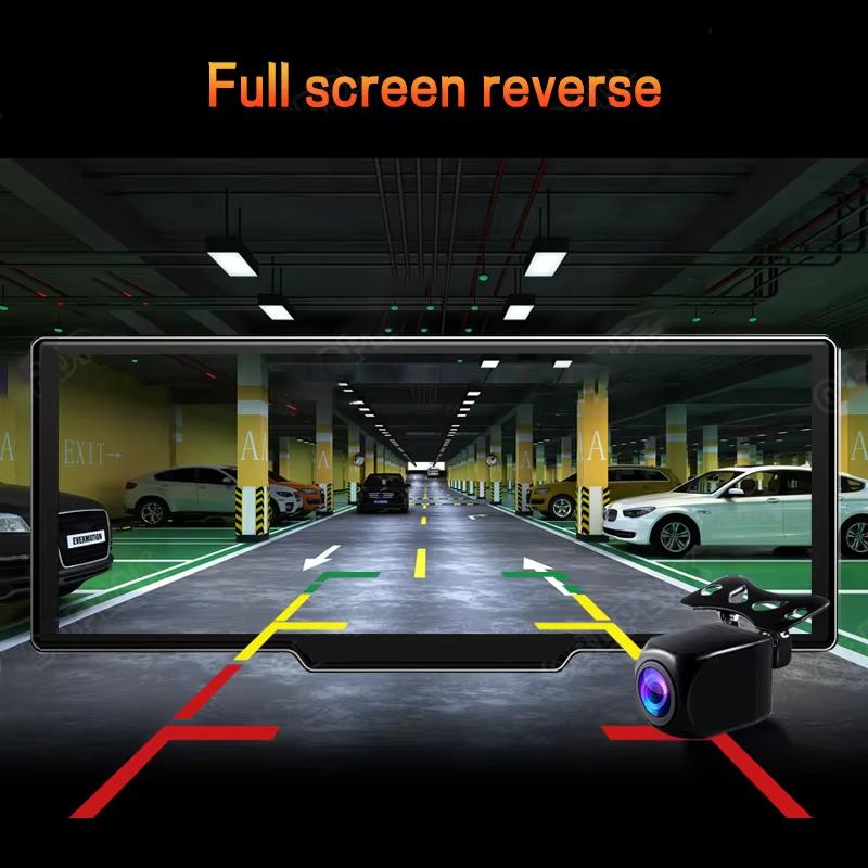 EKLEVA 10.26 Inch Car DVR 4K Dash Cam Rearview Mirror WIFI Dashboard Dual Lens Camera Driving Recorder Support Carplay Android Auto