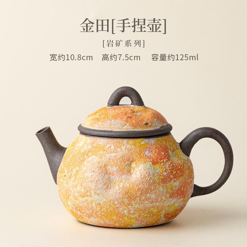 

125ML Mineral Rocks Teapot Aesthetic Tea Infuser Pot Tea Maker Kettle With Ball Hole Tieguanyin Teaware Supplies Gift Ornaments