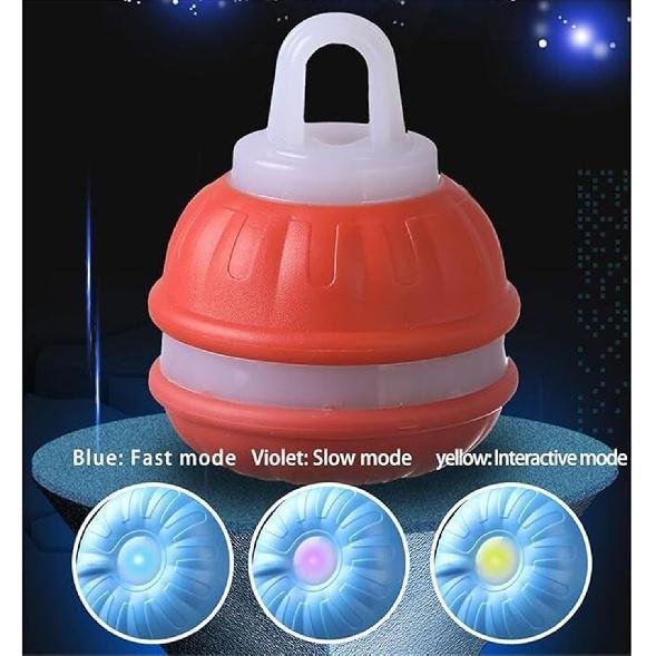 Yobensun Rolling Dog Toy, Automatic Dog Walker Interactive Indestructible Waggle Ball Toy, Interactive Ball with Motion Activation & Chirping Sounds