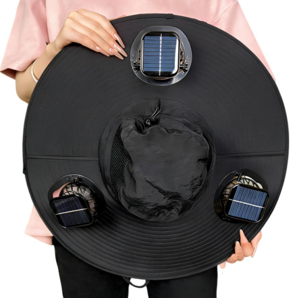 UV Protection Summer Fan Visor Cap Breathable Fishing Bucket Hat Solar Fan Hat Hiking