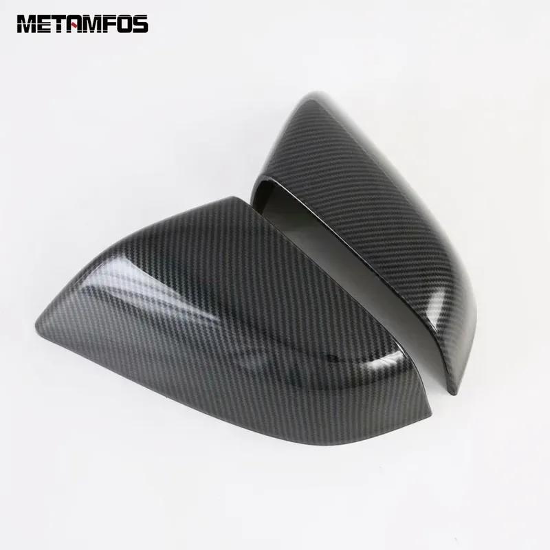 For Tesla Model S 2014-2017 2018   Carbon Fiber Rearview Side Mirror Cover Trim Protection Cap Accessories Car Styling