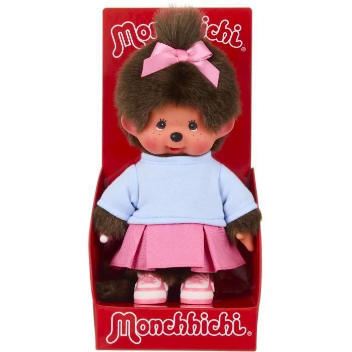 Peluche - BANDAI - Monchhichi - SE203949 - Jupe Basket - 20 cm