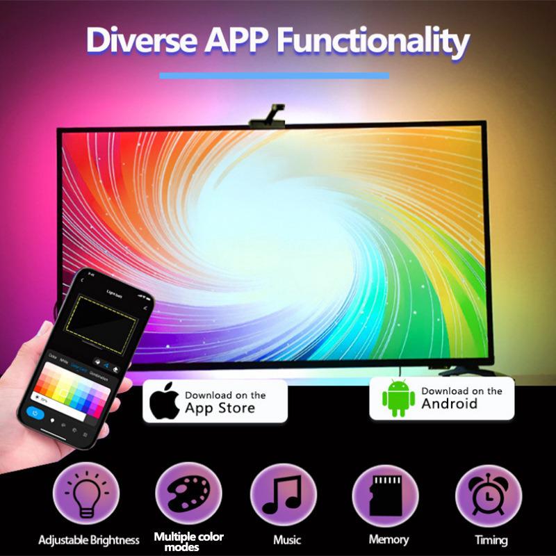 Atmosphere Light Smart Camera Sync: Brilliant Colorful Screen Tracking Background Light