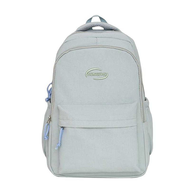 Schoolbag Backpack Travel Bag Solid Color Simple Fashion Girl Versatile Junior High School Student College Student School Bag Backpack