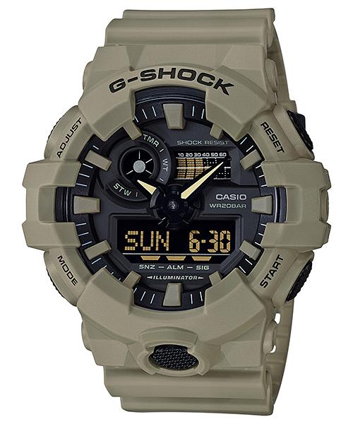 

Casio Men s Resin 200M Water Resistant Analog Shock Resistant Quartz Watch GA-700UC-5A коричневый