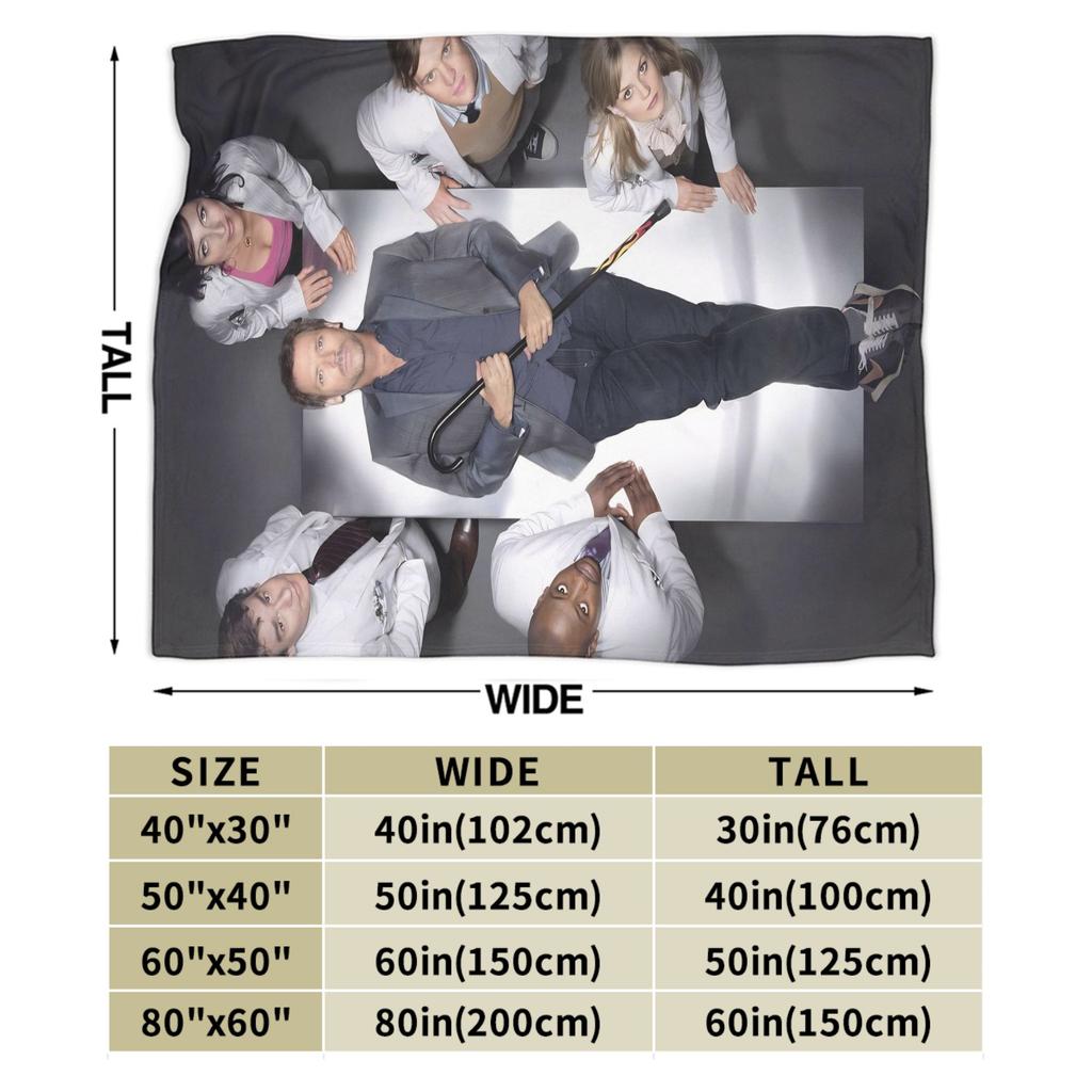 Dr Gregory House Flannel Blankets Winter Super Warm Throw Blanket for Kids Home Decor Pattern Bedspread Sofa Bed Cover