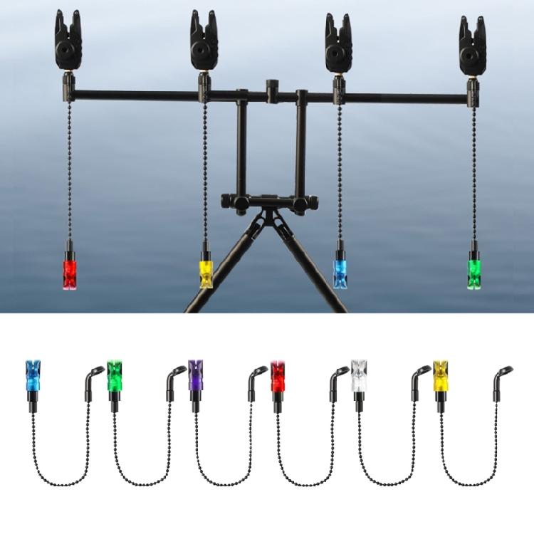 Fishing Bites Detectors Secure Line Grip Mechanism Compacts Chain Fishing Bites Alarm for Travel Convenience