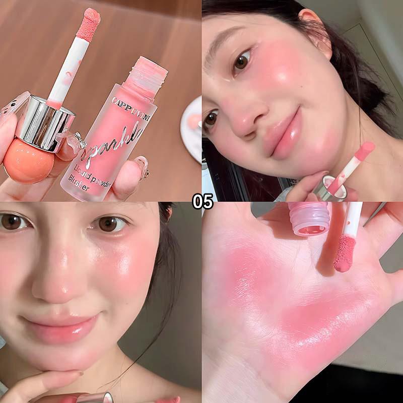 Heldere en Waterachtige Vloeibare Blusher, een Koreaanse Zoete Meisjes Energiek Blush voor Dagelijkse Verheldering, Natuurlijk Ademend