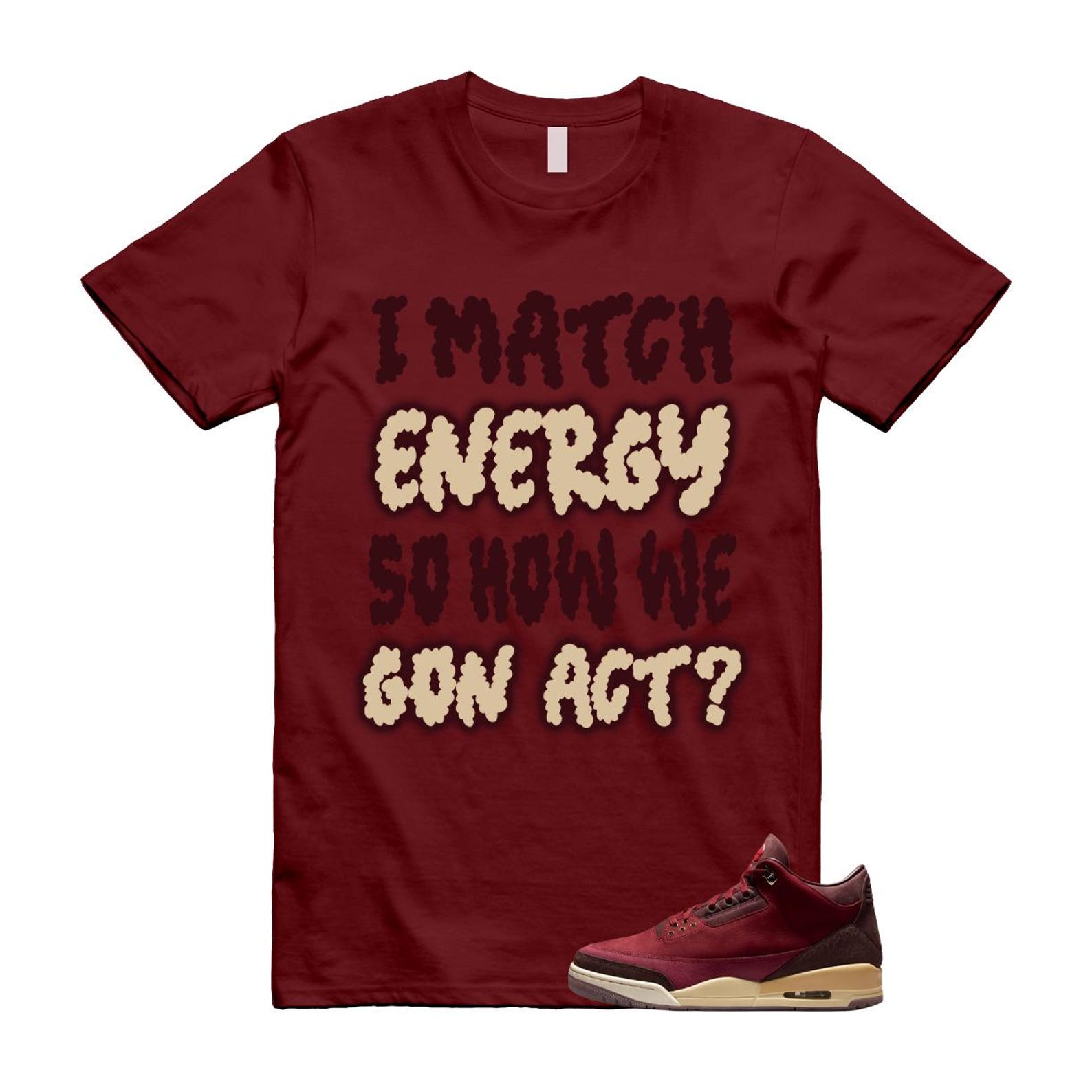 3 Bin 23 Team Red Burgundy Crush Coconut Milk PRM T Shirt Match MATCH 3XL