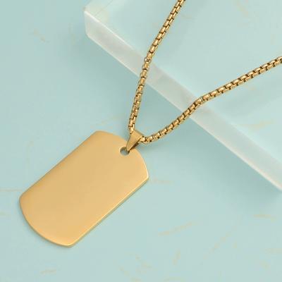10pcs Titanium Steel Exquisite Trendy Men's Pendant Necklace Polished Mirror Men's Fashion