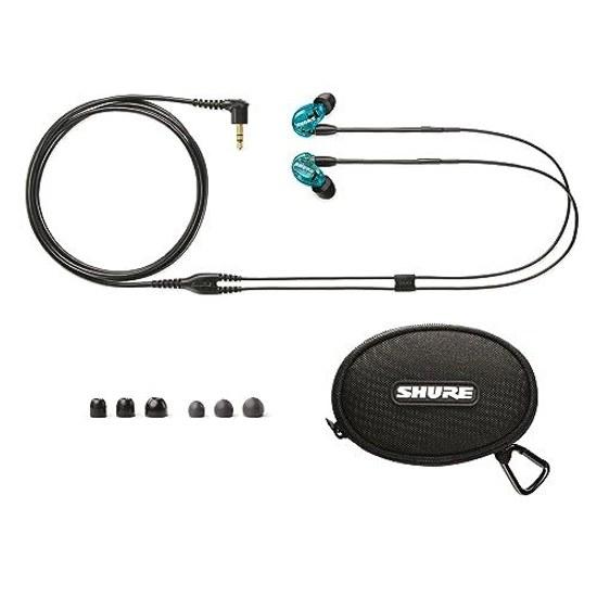 VGP Hall Fame Gold Award SHURE Earphones Wired SE215 SPE-A Blue High Noise Isolation Cancelling Gaming Special Edition In-Ear Type Wireless Conversion
