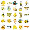 50 Pieces of Little Bee Stickers for Children Cartoon Animals Little Bee Kindergarten Reward Small Stickers Suitcase Stickers