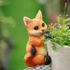 SUCADA Creative Hanging Planter Decor Garden Patio Decor - Resin Animal Planter Hugger Indoor Plant Decorations for Flower Pot Cute Garden Balcony