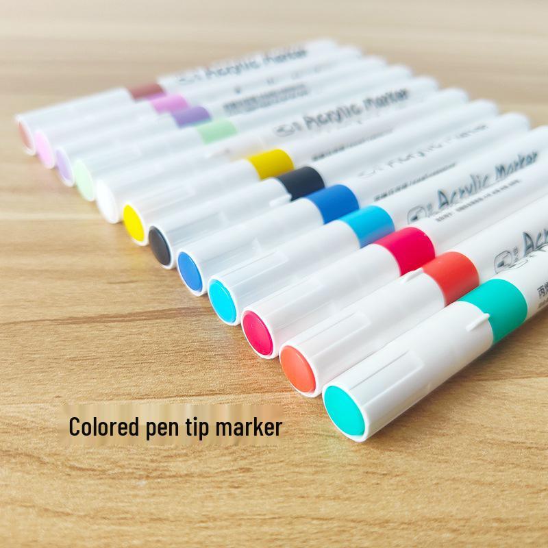 36-Color Acrylic Markers for Primary School Art Projects: Multi-Color Pens for Journaling and Coloring