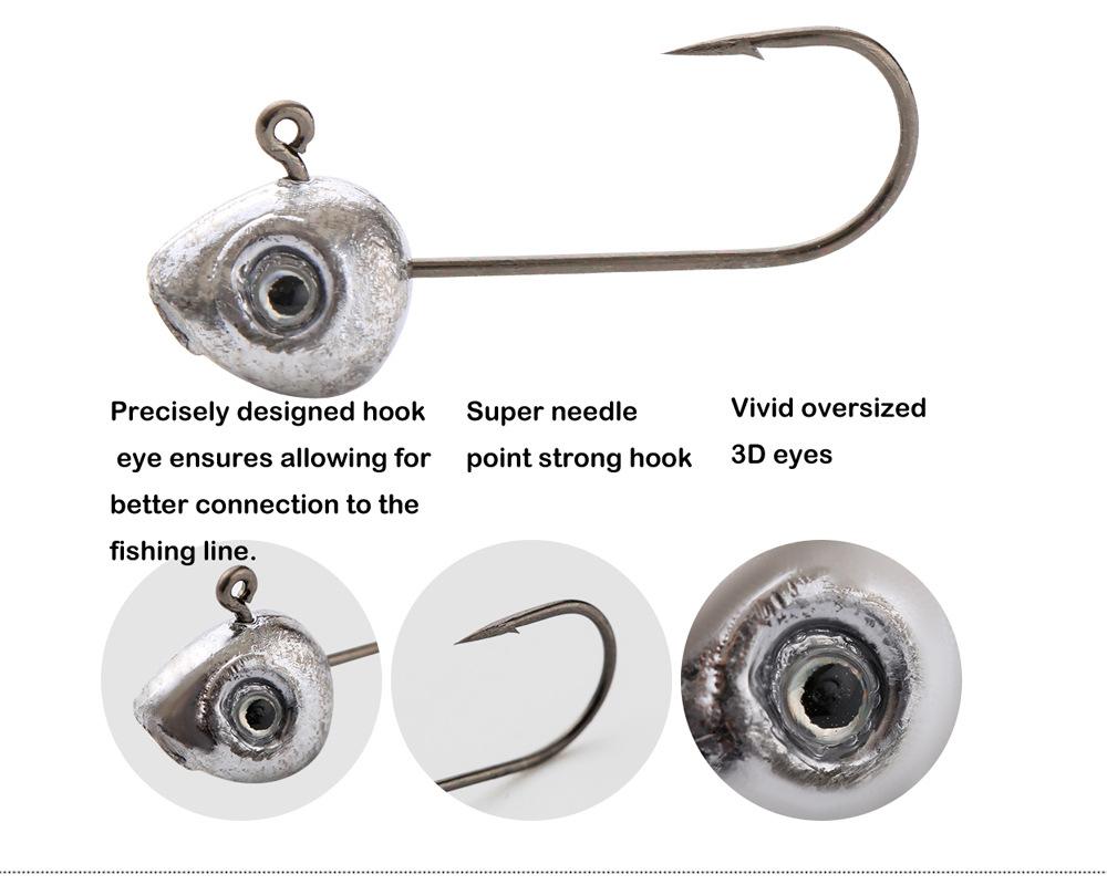Swim Small Lead Head Soft Lure Jig Head Fishing Hook LRF Fishing Hook Different Model Lead Head Jig Hook