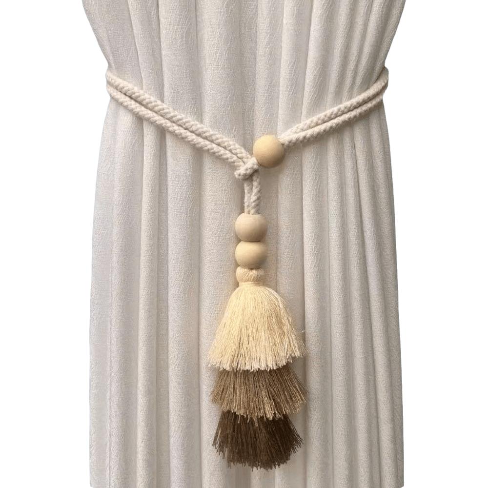 French Tassel Curtain Tie Buckle Strap Bohemia Curtain Binding Tape Curtain Tieback Bedroom