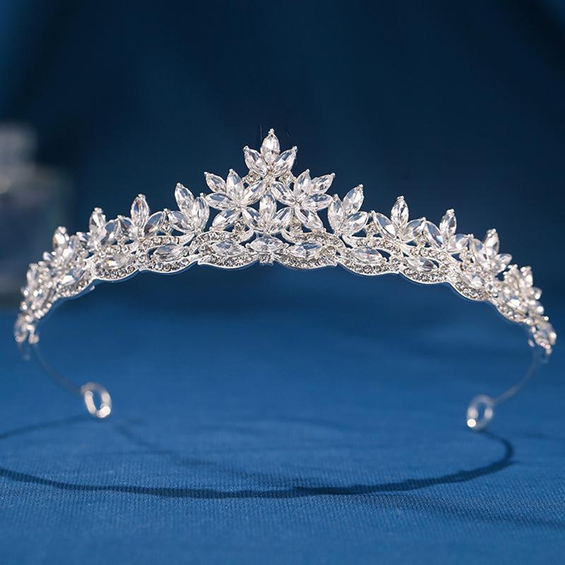 Bridal Crown Headgear Luxury Atmospheric Wedding Dress 18th Birthday Ceremony Children's Crystal Crown