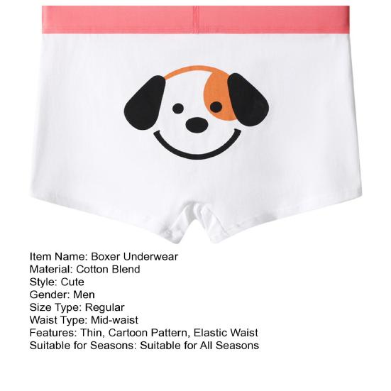 Men Boxer Underwear Mid-Waist 3D Pouch Support Breathable Moisture-Wicking Wide Waistband Shorts Briefs