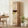 Multi-Storage Slimline Bathroom Cabinet - Oak Wood Effect