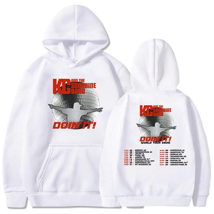 Don't It Tour 2026 Hoodies Rock Band KC and The Sunshine Sweatshirts Long Sleeve Fashion Hooded Pullovers Unisex Streetwear
