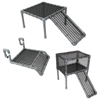 Schildkröten Sonnenplattform Schildkrötentank Dock Schwimmende Dekoration Ruheterrasse Schildkrötenrampe für Froschschildkröten Molche Amphibien Schildkröten