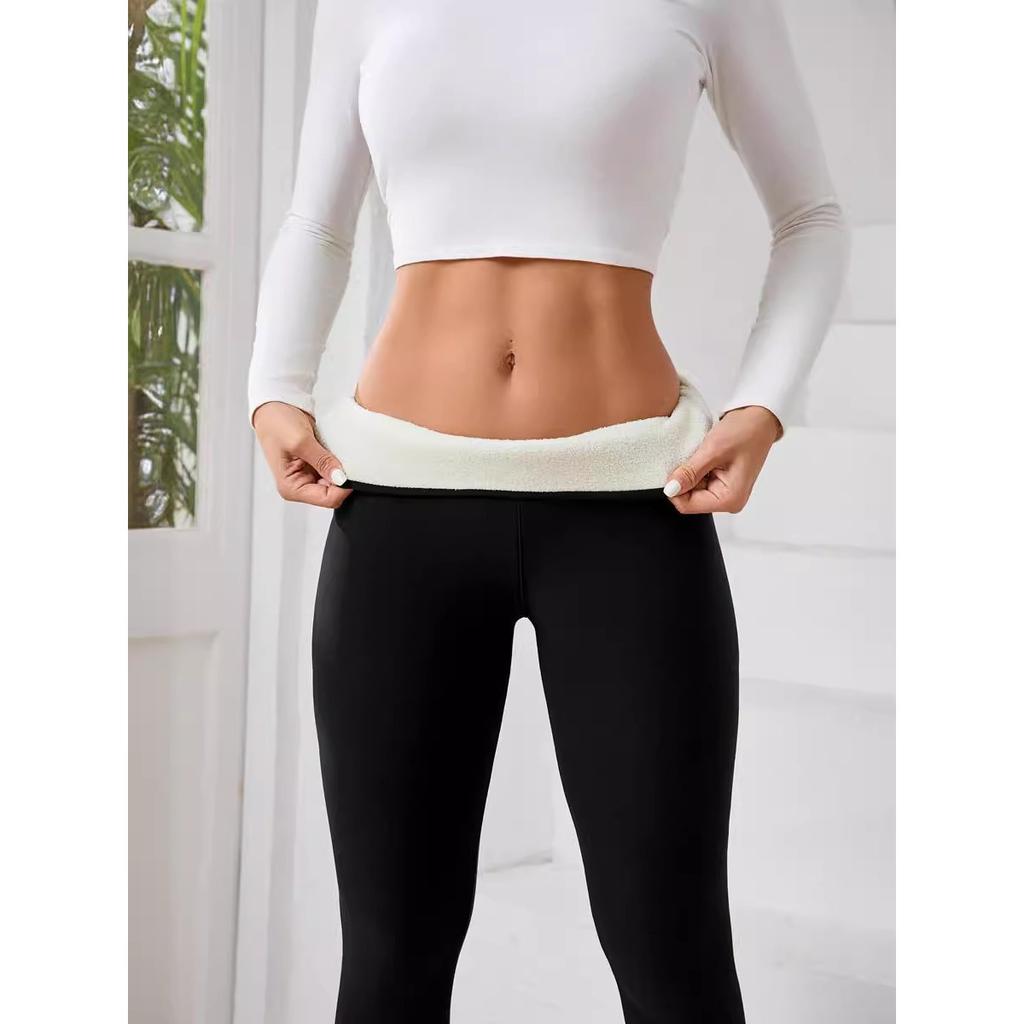 Plush, Thickened, Plush, Leggings, Women's, High Waisted Pants, Leggings, Thermal Pants, Yoga Pants