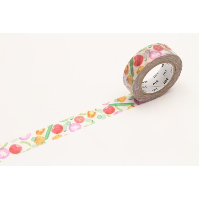 Ruban adhésif décoratif - MASKING TAPE - Motif salade d'été - Multicolore - Mixte - À partir de 5 ans