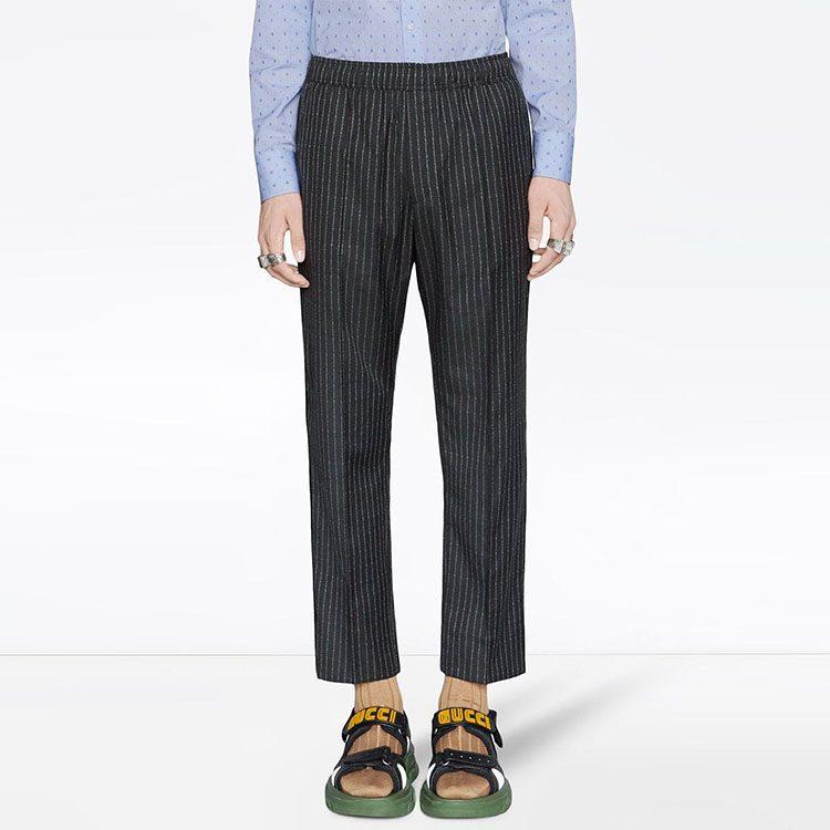 GUCCI Casual Pants Men's Black Moderate Straight Fit Pants 552576-ZAAAM-1180