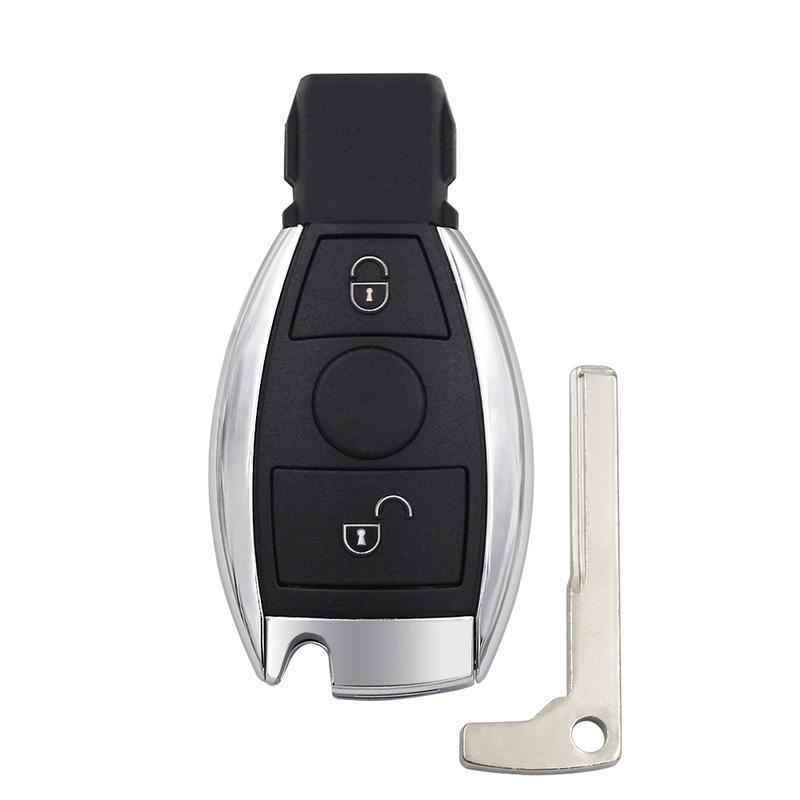 Ecusells 2 Button Smart Remote Car Key 315Mhz 433Mhz NEC BGA Style  for A E S G CLK SLK ML Class 2000+ Uncut Blade