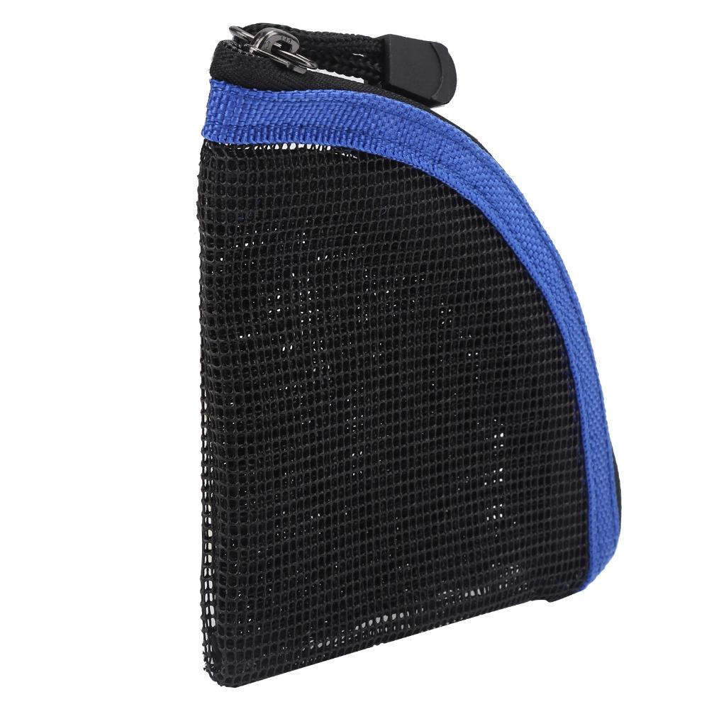 7 Slots Fishing Line Storage Wallet Nylon Material Zippered Closure Fishing Line Packet Wallet Lightweight Design Mesh Structure