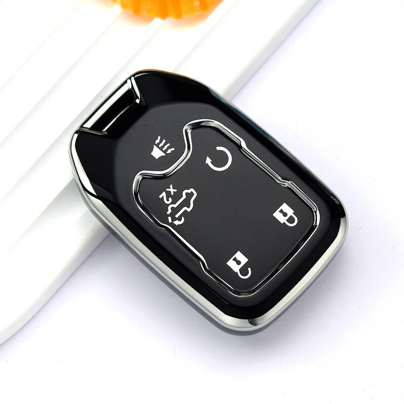 

Car Key Cover Shell For Chevrolet Tahoe Silverado Suburban Gmc Sierra Acadia Terrain Yukon Xl Car Smart Remote Key Case Keychain