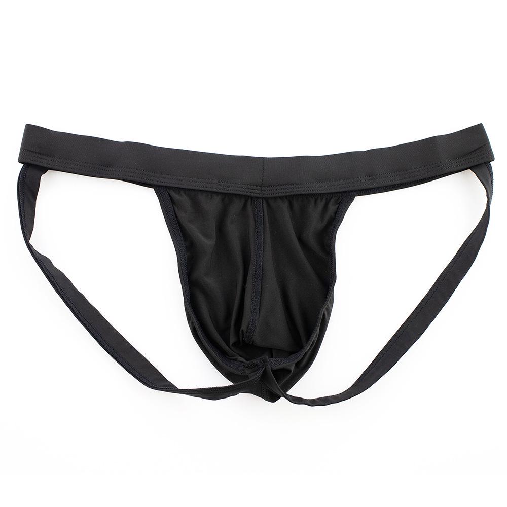 Men's Breathable Mid-Waist Double Thong Briefs