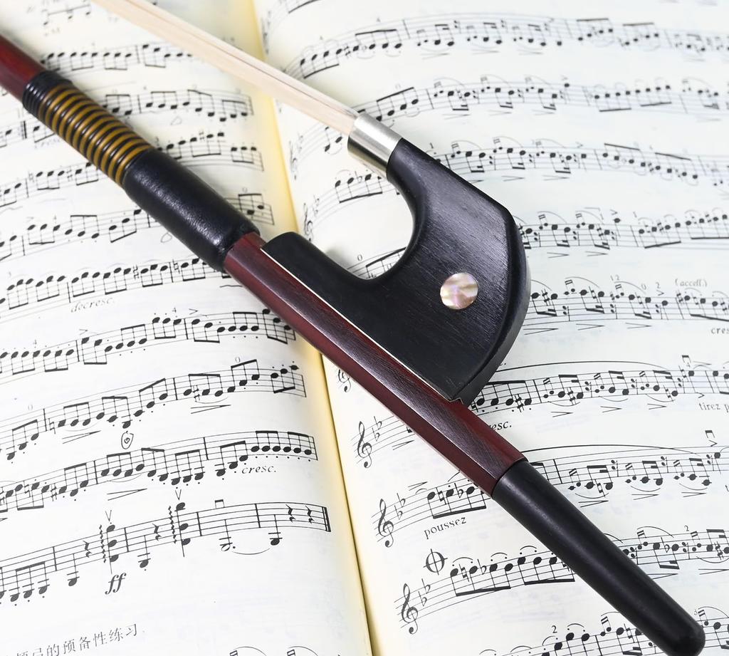 VingoBow Full-Size New German Double Bass Bow, Pernambuco Performance, for Advanced Players! Art No. 310BG 1/4