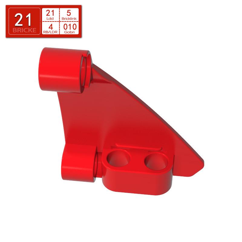 BRICKE 80274 Left Technic Panel 4x5 Building Blocks, LEGO-Compatible Loose Bricks Single piece красный