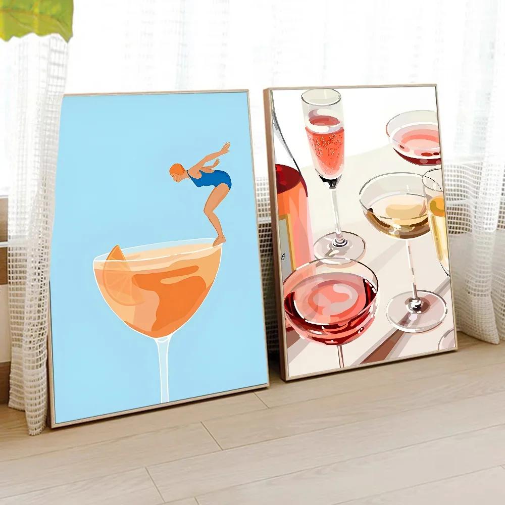 Colorful Cocktail Drink Good Posters And Prints Canvas Printing Wall Art Picture For Living Room Home Decor Gifts