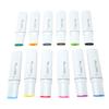 Wide Tip Markers Refillable Ink Even Inking Alcoholic Paint Marker for Paper Plastic Wood Glass 12pcs