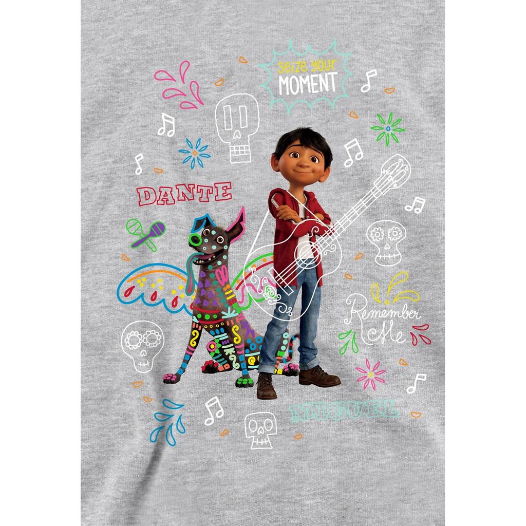 Coco Childrens/Kids Movie Quotes And Colorful Doodles Miguel Dante Heather Hoodie