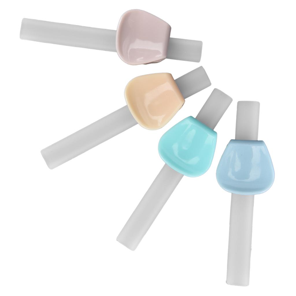 4Pcs Toddler SelfFeeding Straws Baby Reusable Silicone Straw Toddler Soft Drinking Straw