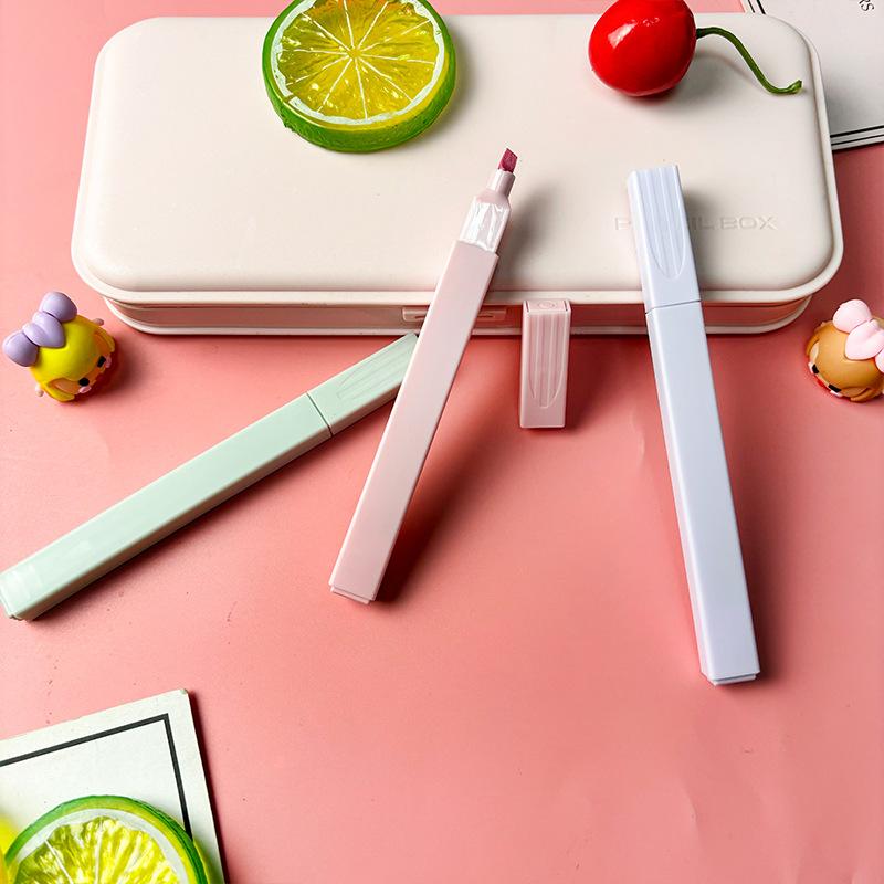 6pcs/set Pastel Color Marker Pen Kawaii Stationery Colored Marker School Supplies