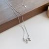 S999 Sterling Silver Elegant Bow Necklace - Simple & Luxurious Clavicle Chain for Women