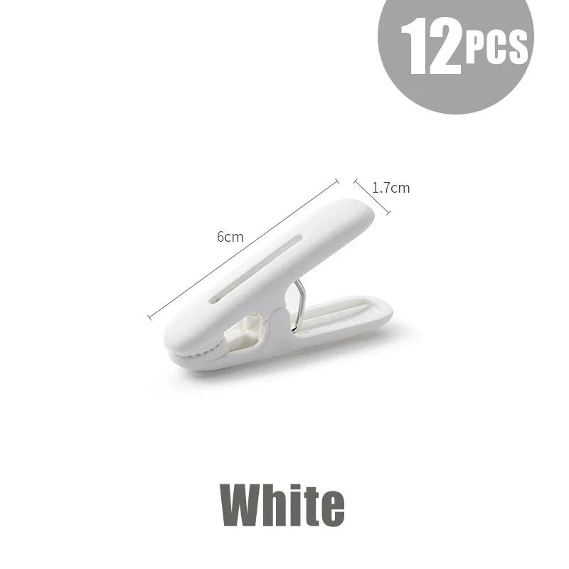 12pcs/set Clothes Pegs Fixed Windproof Clip Laundry Clips Hanging Rope Multifunctional Windproof Towels Socks Clothespin Hangers